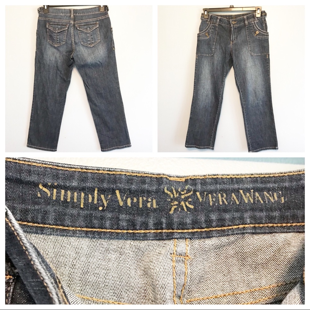 3/$25 simply Vera wang Capri  jeans size 4
